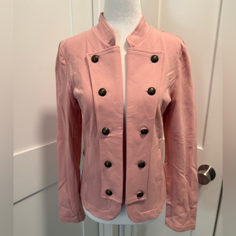 Tommy Hilfiger Light Pink Double-Breasted Blazer